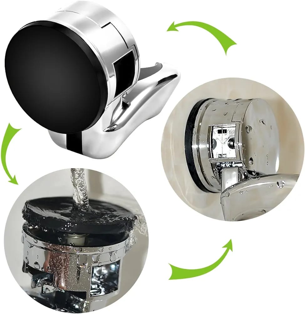 Suport para de dus, montare cu ventuza, crom RV888878