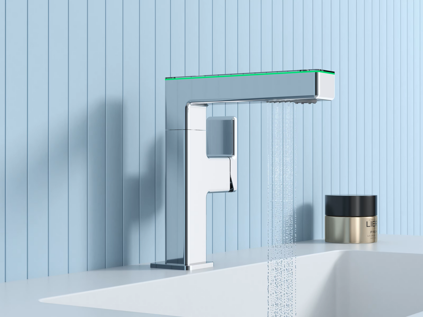 Baterie lavoar cu LED, indicator temperatura, crom RVH3623C