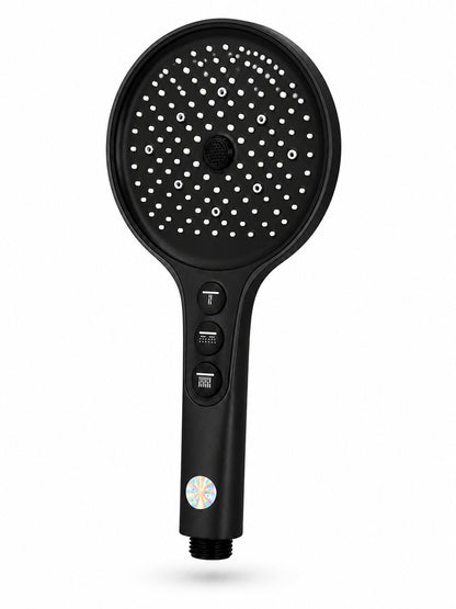 Coloana de dus, Termostat, Afișaj Digital și Lumini LED Autonome, inox, negru RVL31502B