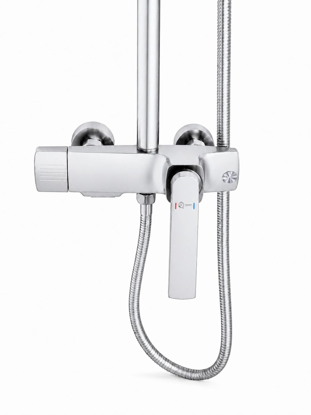Coloana de dus, baterie incorporata, alama, crom  RV61019C