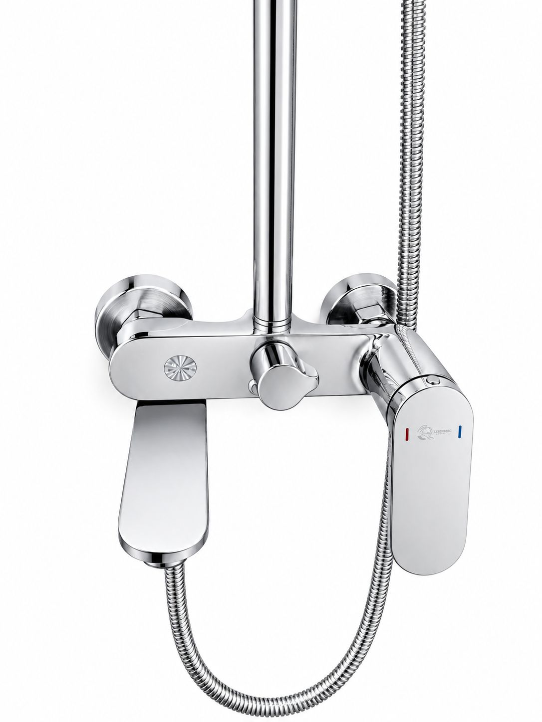 Coloana de dus, baterie incorporata,pipa pivotanta, alama, crom  RV16519C