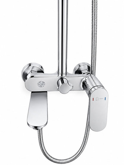 Coloana de dus, baterie incorporata,pipa pivotanta, alama, crom  RV16519C