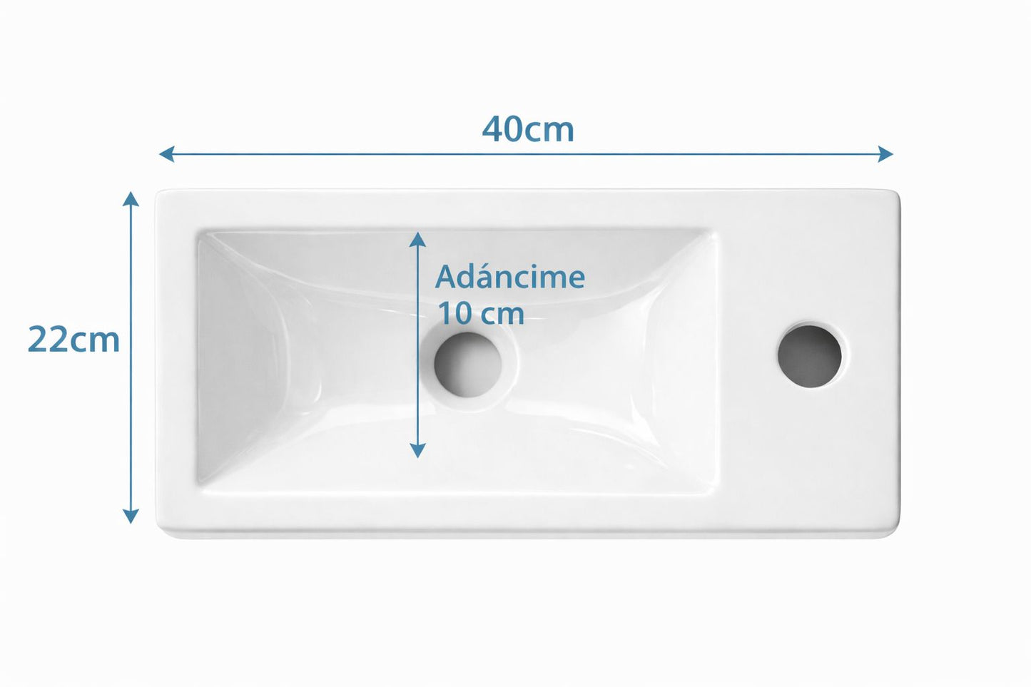Set mobilier baie, PVC, 40x20x55cm, alb     RVH24-400W