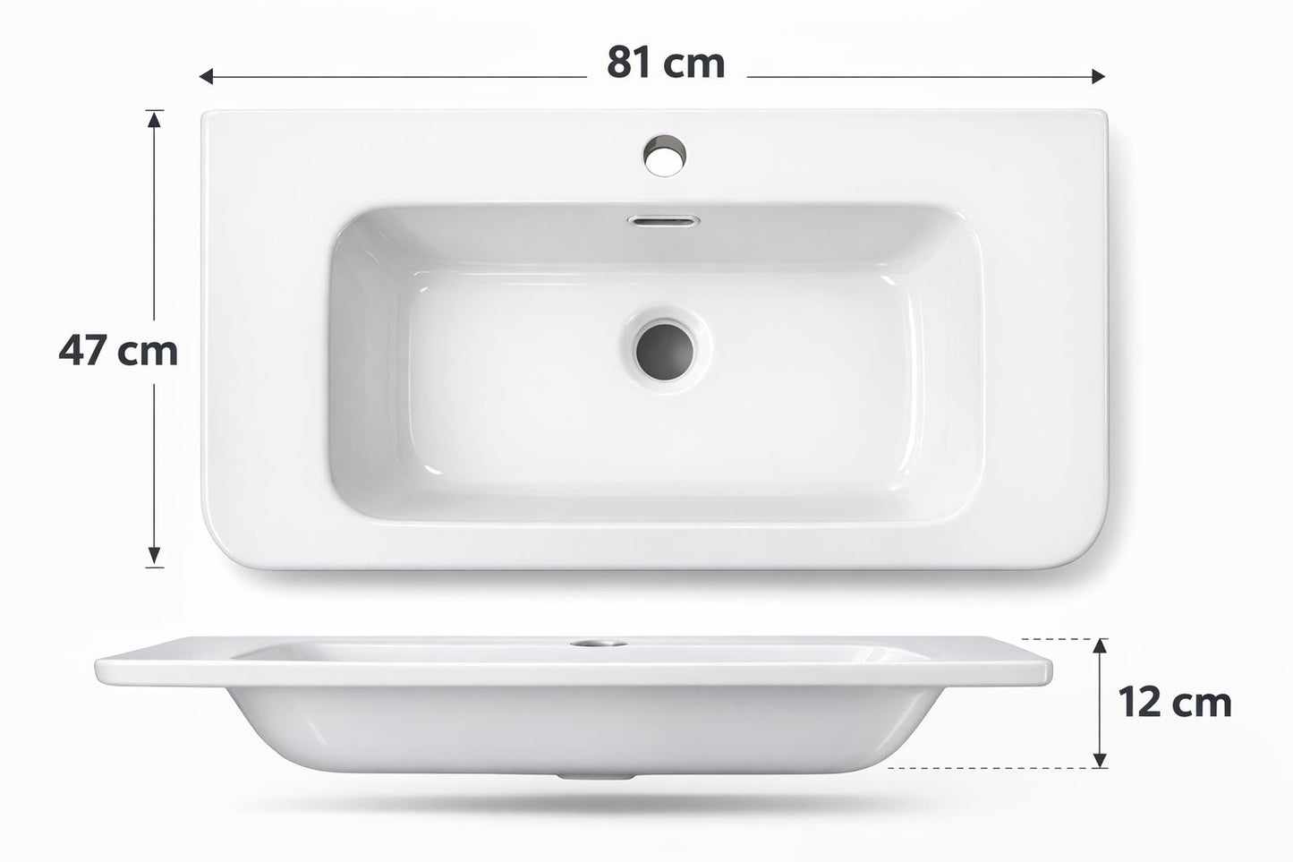 Set mobilier baie, PVC, 80x46x45cm, gri     RVC2004G