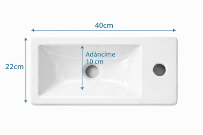 Set mobilier baie, PVC, 40x20x55cm, gri    RVH24-400G