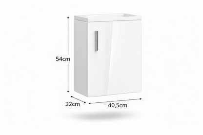 Set mobilier baie, PVC, 40x20x55cm, alb     RVH24-400W