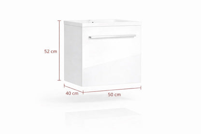 Set mobilier baie, PVC, 50x43x52 cm, alb   RVH11-500W