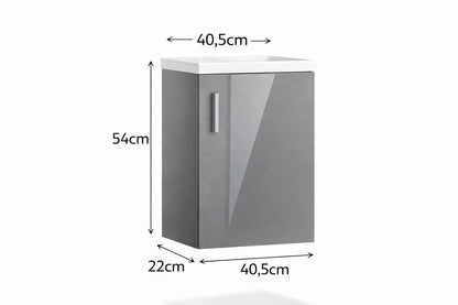 Set mobilier baie, PVC, 40x20x55cm, gri    RVH24-400G