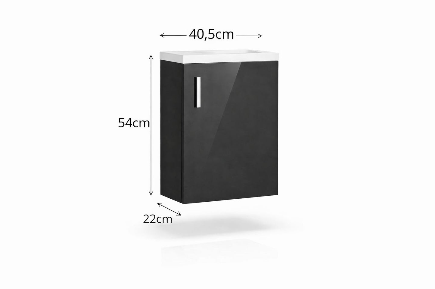 Set mobilier baie, PVC, 40x20x55cm, negru    RVH24-400B