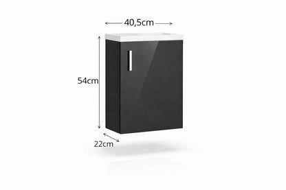 Set mobilier baie, PVC, 40x20x55cm, negru    RVH24-400B