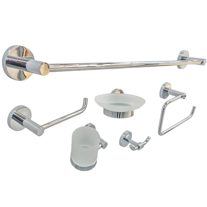 Set 6 piese accesorii baie, alama, crom RV888829