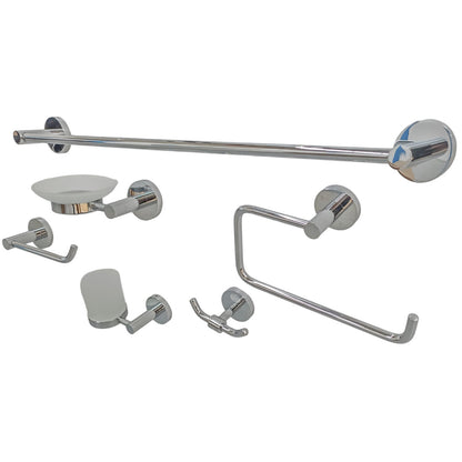 Set 6 piese accesorii baie, alama, crom RV888829