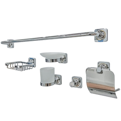 Set 6 piese accesorii baie, alama, crom RV888835