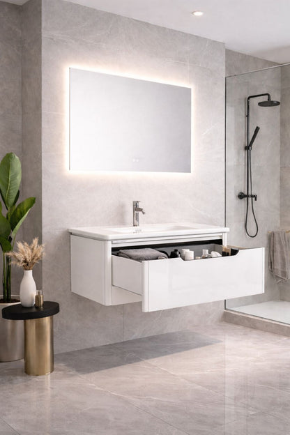 Set mobilier baie, PVC, 80x46x45cm, alb     RVC2004W