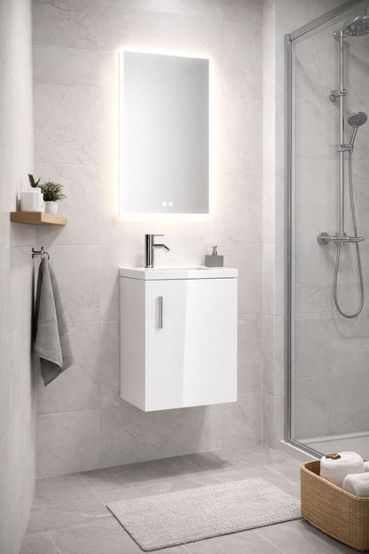 Set mobilier baie, PVC, 40x20x55cm, alb     RVH24-400W