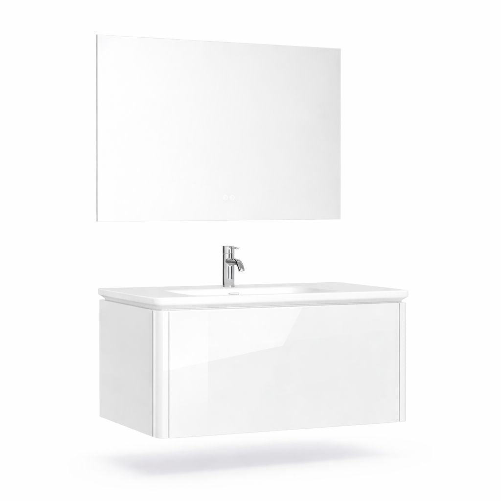 Set mobilier baie, PVC, 80x46x45cm, alb     RVC2004W