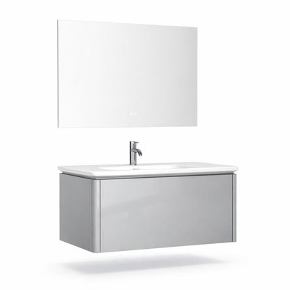 Set mobilier baie, PVC, 80x46x45cm, gri     RVC2004G