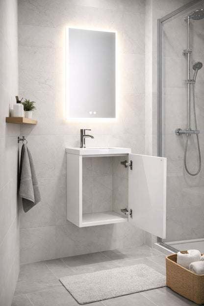 Set mobilier baie, PVC, 40x20x55cm, alb     RVH24-400W