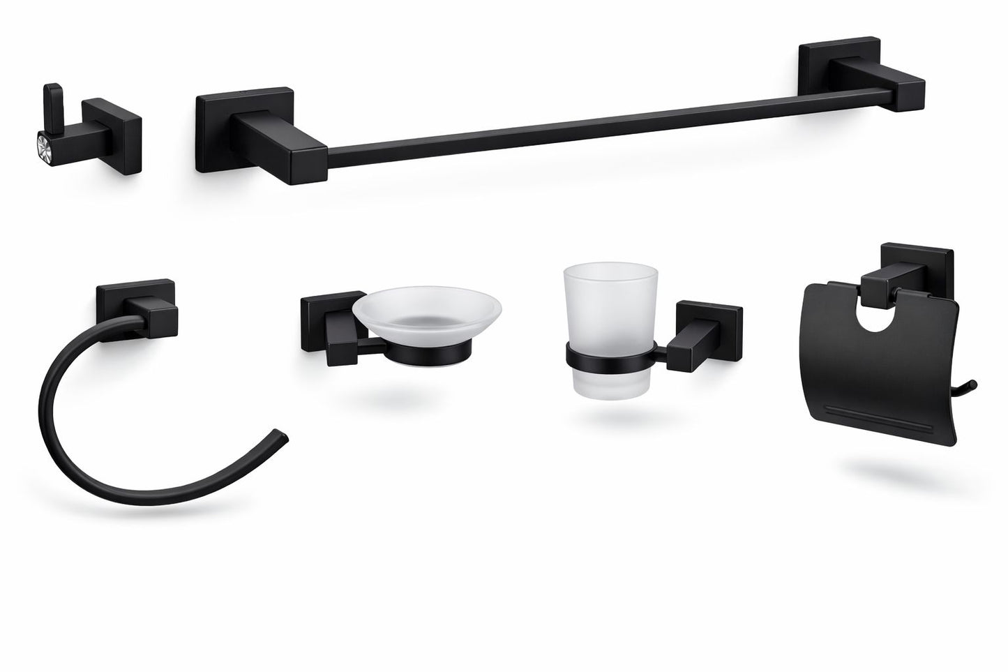 Set 6 piese accesorii, zinc, negru RV888838