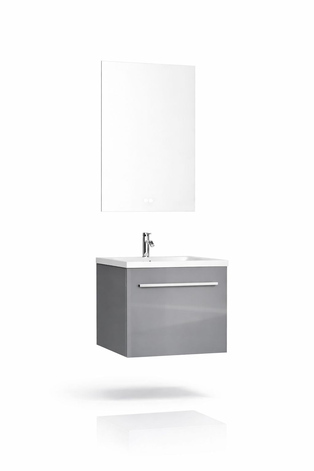 Set mobilier baie, PVC, 50x43x52 cm, gri   RVH11-500G