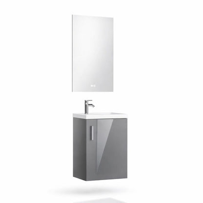 Set mobilier baie, PVC, 40x20x55cm, gri    RVH24-400G