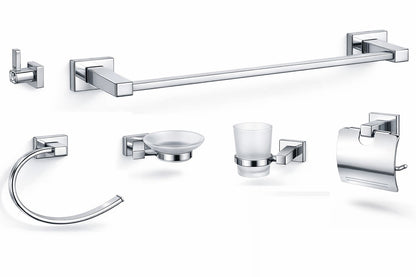 Set 6 piese accesorii baie, zinc, crom RV888837