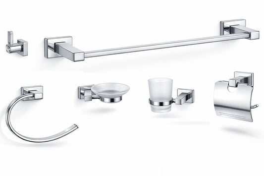 Set 6 piese accesorii baie, zinc, crom RV888837