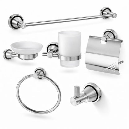 Set 6 piese accesorii baie, aluminiu, crom RV888831