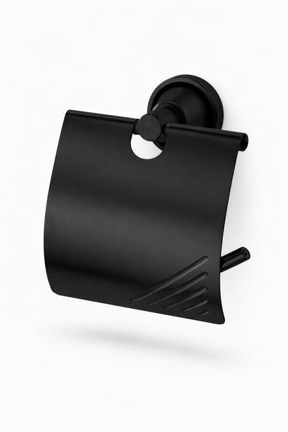 Set 6 piese accesorii baie, aluminiu, negru RV888832