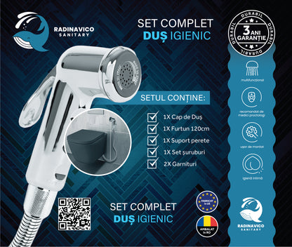 Set complet dus igienic crom RV88883