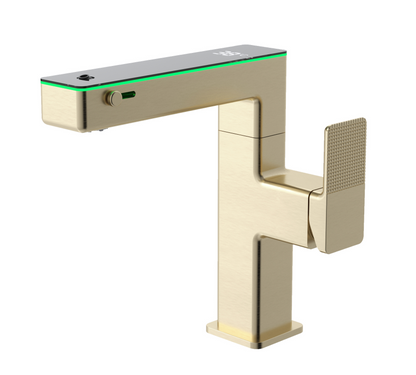 Baterie lavoar cu LED, indicator temperatura, auriu periat RVH3623BG