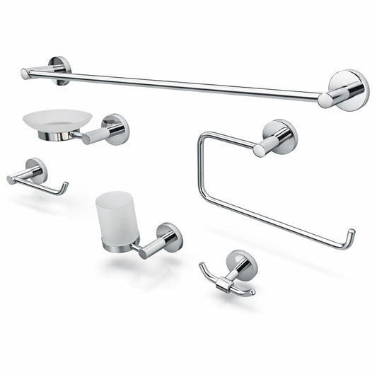 Set 6 piese accesorii baie, alama, crom RV888829